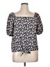 Ann Taylor LOFT Blue Short Sleeve Blouse Size XL - photo 1