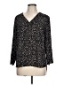 Les Serein 100% Polyester Animal Print Black 3/4 Sleeve Blouse Size L - photo 1
