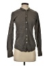 Aglini 100% Cotton Gray Long Sleeve Button-Down Shirt Size 2 - photo 1