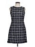 Eliza J Tweed Blue Casual Dress Size L (estimated) - photo 1