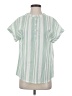 Unbranded Stripes Green Short Sleeve Blouse Size S - photo 1