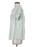 Unbranded Stripes Green Short Sleeve Blouse Size S - photo 5