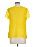 H&M 100% Polyester Yellow Short Sleeve Blouse Size L (estimated) - photo 2