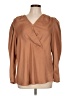 Express 100% Polyester Brown Long Sleeve Blouse Size L - photo 1