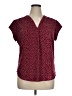 Fun2Fun 100% Polyester Polka Dots Burgundy Short Sleeve Blouse Size XL - photo 1