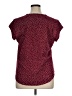 Fun2Fun 100% Polyester Polka Dots Burgundy Short Sleeve Blouse Size XL - photo 2