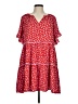 Joy Joy 100% Polyester Hearts Red Casual Dress Size M - photo 1