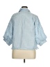 CeCe Stripes Blue 3/4 Sleeve Button-Down Shirt Size XL - photo 2
