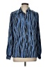 East5th 100% Polyester Animal Print Blue Long Sleeve Blouse Size L - photo 1