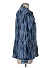 East5th 100% Polyester Animal Print Blue Long Sleeve Blouse Size L - photo 4