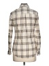 Papaya 100% Cotton Plaid Ivory Long Sleeve Button-Down Shirt Size 12 - photo 2