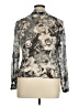 Gianni 100% Rayon Floral Gray Long Sleeve Blouse Size 14 - photo 2