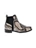 Just Fab Houndstooth Gray Ankle Boots Size 6 1/2 - photo 1