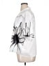 Express 100% Polyester Graphic White Short Sleeve Blouse Size XL - photo 5