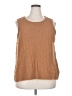 Soft Surroundings 100% Polyester Brown Sleeveless Blouse Size 2X - photo 1