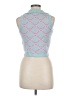 Witty Fox Teal Sleeveless Button-Down Shirt Size M - photo 2