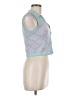 Witty Fox Teal Sleeveless Button-Down Shirt Size M - photo 4