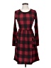 Gilli Plaid Burgundy Casual Dress Size S - photo 1