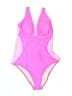Unbranded Color Block Pink One Piece Swimsuit Size XL - photo 1
