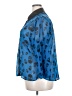 Bongo 100% Polyester Animal Print Blue 3/4 Sleeve Blouse Size 3X - photo 5