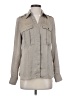 Banana Republic Monogram 100% Polyester Gray Long Sleeve Blouse Size 4 - photo 1