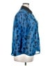 Bongo 100% Polyester Animal Print Blue 3/4 Sleeve Blouse Size 3X - photo 4