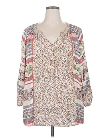 One World 3/4 Sleeve Blouse (view 1)