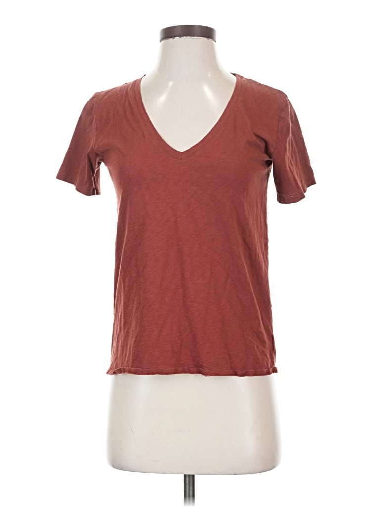 Pre-owned Theory Short Sleeve T-shirt In Brown
