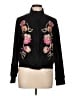 Context 100% Cotton Floral Black Jacket Size L - photo 1