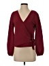 TeXTURE & THREAD Madewell Burgundy Long Sleeve Blouse Size S - photo 1