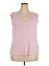 Chaps 100% Cotton Pink Sleeveless Top Size 3X - photo 1