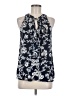 dalia 100% Polyester Floral Blue Tank Top Size M - photo 1