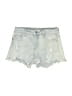 Tractr Hearts Blue Denim Shorts Size 7 - photo 1