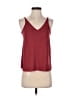 Topshop 100% Polyester Burgundy Sleeveless Top Size 2 - photo 1