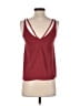 Topshop 100% Polyester Burgundy Sleeveless Top Size 2 - photo 2
