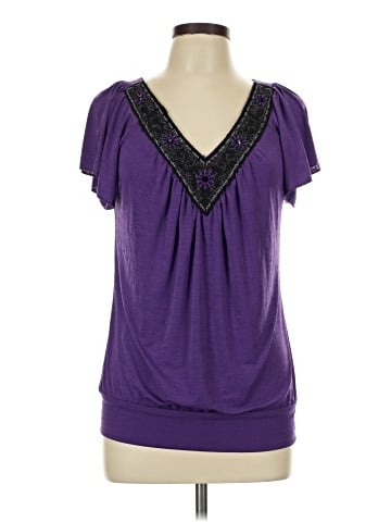 Wrapper Short Sleeve Top (view 1)