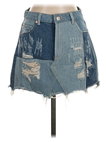 Sunset & Spring Denim Skirt (view 1)