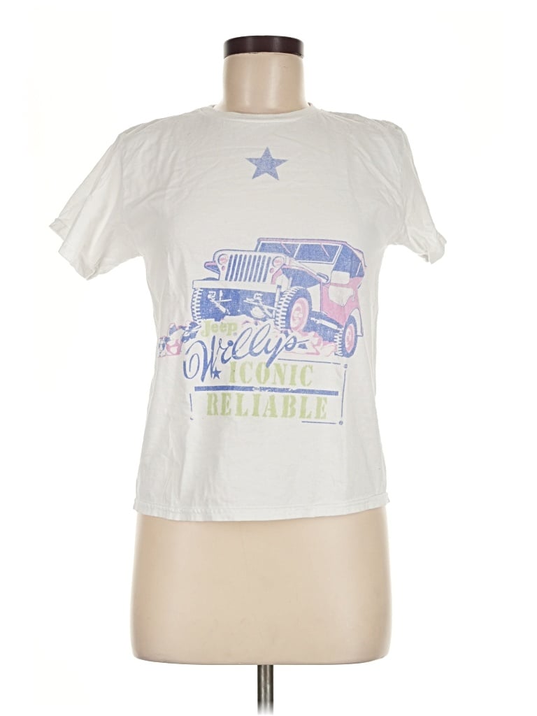 Pre-owned Assorted Brands Short Sleeve T-shirt In Ivory