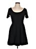 Forever 21 Solid Black Casual Dress Size L - photo 1
