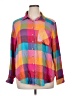 Torrid Color Block Pink Long Sleeve Button-Down Shirt Size 1X Plus (1) - photo 1