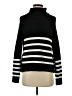 Alya 100% Polyester Stripes Black Turtleneck Sweater Size S - photo 1