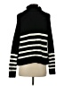 Alya 100% Polyester Stripes Black Turtleneck Sweater Size S - photo 2