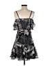 Aqua 100% Polyester Paisley Black Cocktail Dress Size S - photo 2