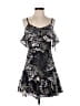 Aqua 100% Polyester Paisley Black Cocktail Dress Size S - photo 1