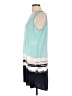 Caslon 100% Polyester Graphic Teal Casual Dress Size L (petite) - photo 5