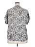 Gap 100% Rayon Animal Print Silver Short Sleeve Blouse Size XXL - photo 2