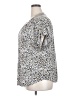 Gap 100% Rayon Animal Print Silver Short Sleeve Blouse Size XXL - photo 5