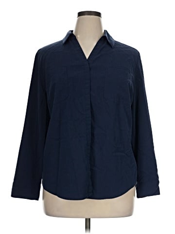 Chico's 3/4 Sleeve Button-Down Shirt (view 1)