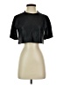 Noli Metallic Black Short Sleeve Turtleneck Size S - photo 1