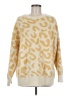 Unbranded 100% Cashmere Animal Print Yellow Cashmere Pullover Sweater Size M - photo 1
